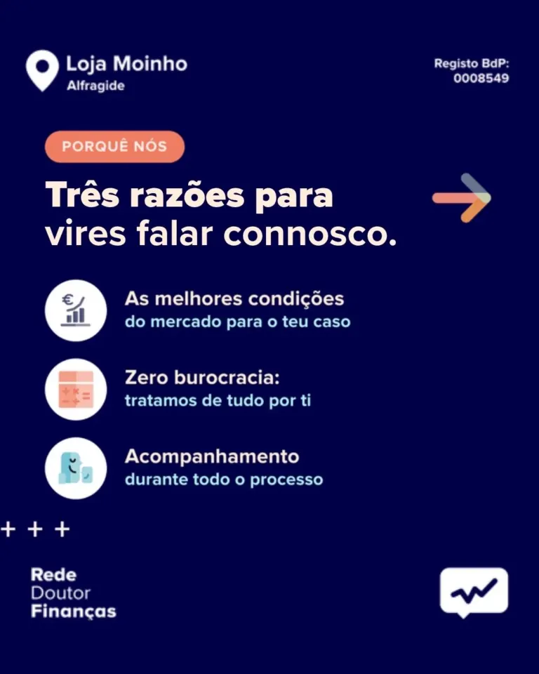 Loja Moinho · Rede Doutor Finanças · design para redes sociais da The Pear Marketing