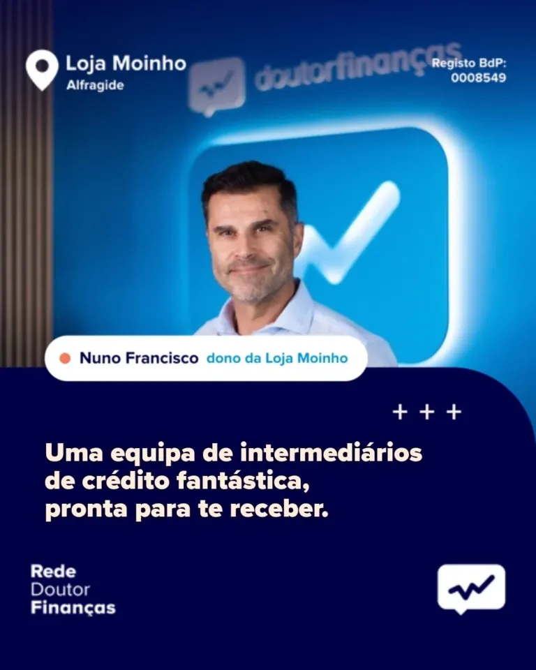 Loja Moinho · Rede Doutor Finanças · design para redes sociais da The Pear Marketing