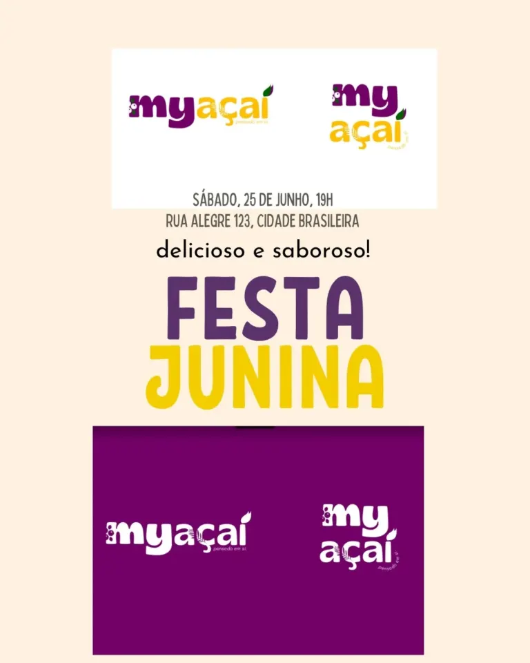 My Açaí · design para redes sociais da The Pear Marketing