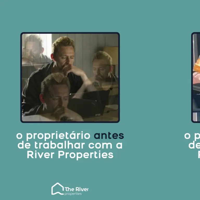 Case The River Properties: De presença genérica a autoridade no investimento imobiliário · design para redes sociais da The Pear Marketing